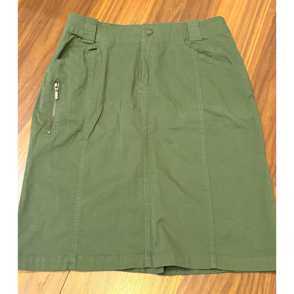 Motto Your Style Mantra QVC Cargo army Green mini skirt Sz 12 Cotton & Spandex